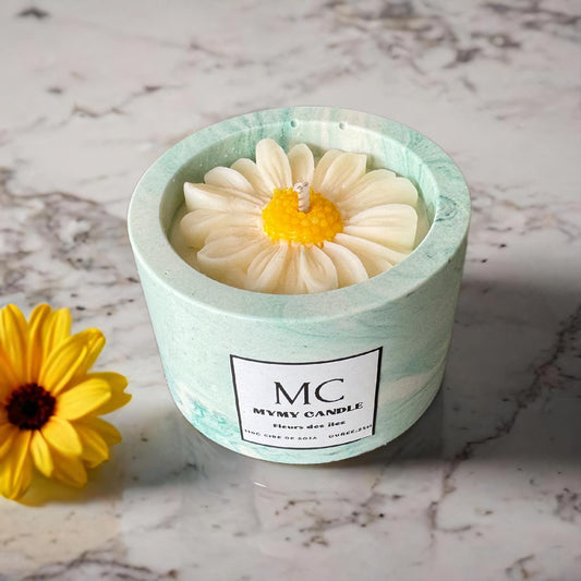 mini SUN-FLOWER - Bougie 110g Vert (Fleur des iles)