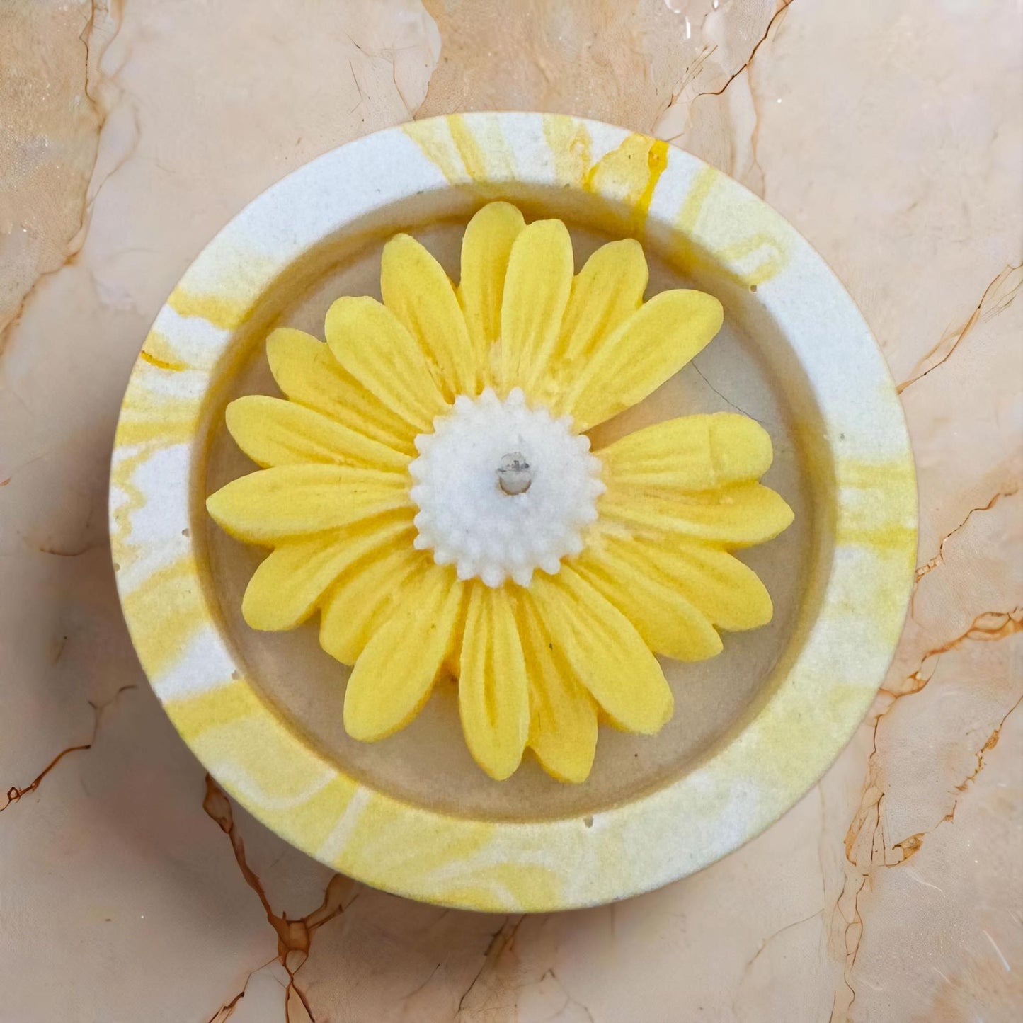 mini SUN-FLOWER - Bougie 110g Jaune (Citron Meringuée)