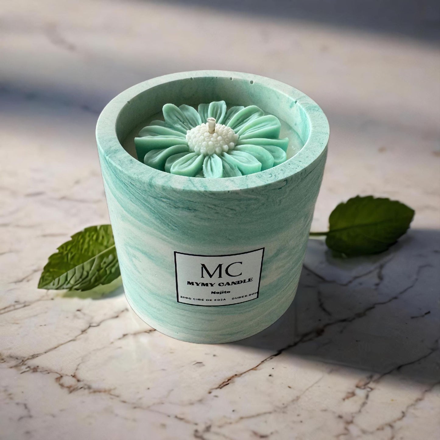 SUN-FLOWER - Bougie 250g Vert ( Mojito )